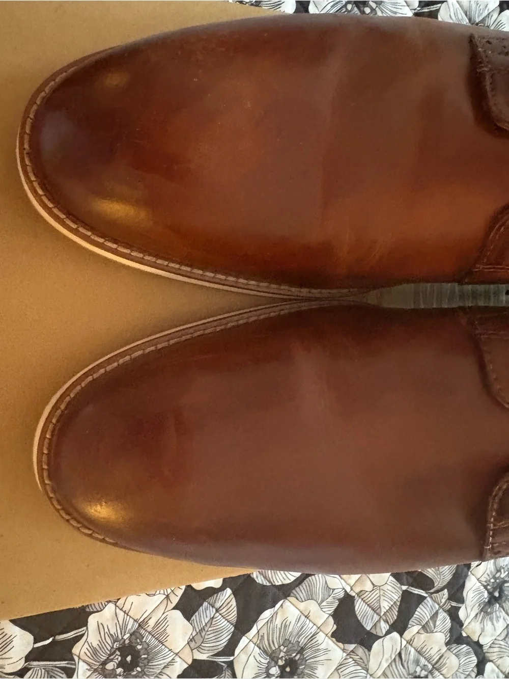 Steve Madden Men's Brown Leather Derby Shoes
